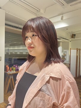 クラップス 杉田店(CLAPS) ピンクカラー/ブリーチなしアディクシーカラー/顔まわりレイヤー