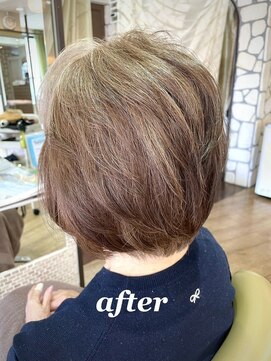 ビゼン 東伏見本店(hair make BIZEN) 白髪ぼかしハイライト