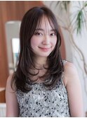 20代30代ミディアム顔周りレイヤーカット髪質改善トリートメント