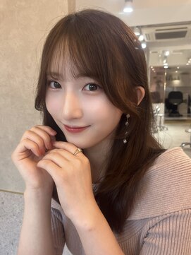 ルームバイシー 新宿(Loom. by Sea) ＊シンプルワンカール×チョコレートブラウン【新宿/韓国ヘア】