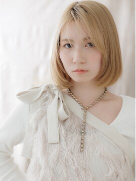 カバーヘア イヴ 戸頭店(COVER HAIR EVE) 垢抜けハイトーンカラーミディアムレイヤーa川口10代20代30代