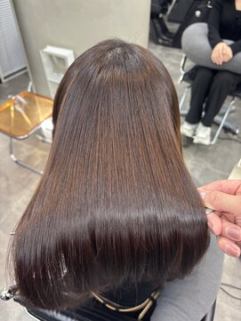 ファビ 渋谷(Fab) くびれヘア/暗めカラー/アプリコットオレンジ/縮毛矯正