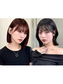 顔周り/前髪の繊細なカットで必ず似合うスタイルを。ケアブリーチ/ブリーチなしダブルカラーが人気[池袋]