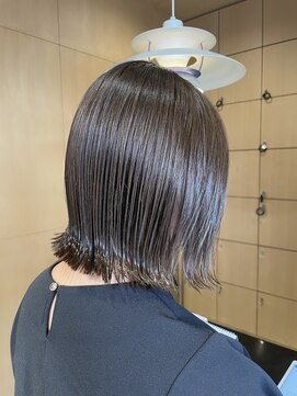 オーガニック ライフ 若葉 鶴ヶ島(organic+life) 20代30代ナチュラルくびれボブ毛先パーマ艶感結べるボブ