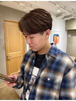 ローレン(LOREN)&nbsp;ベリーショート/ダークアッシュ/ニュアンスパーマ/韓国マッシュ