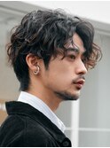 銀座新橋ルーズショートフェザーパーマ2wayシャドウパーマカット