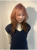 10代20代デザインカラー裾カラーハッシュカット