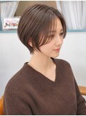 愛されくびれヘアくせ毛風カールシースルーバング/香芝ショート