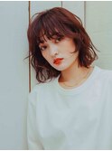 艶感レッドブラウンロブ