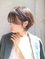 ダヴィン 中目黒(DaVin)&nbsp;【DaVin中目黒】アッシュブラウン_外ハネボブ_毛先パーマ