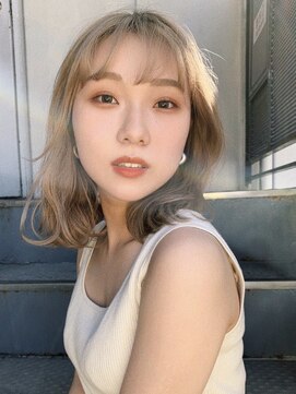 アミヘアーサプライ(AMI Hair Supply) ミルクティー/デザインカラー/ダブルカラー/ローライト/前髪