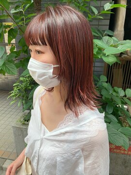 キューズ クラブ(cuz KLUB) 【cuzKLUB 】ワイドパング×チェリーブラウン