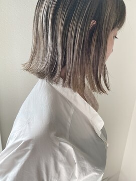 ヘアーデザイン シュシュ(hair design Chou Chou by Yone) 外国人風ハイライト&バレイヤージュ×ボブ♪