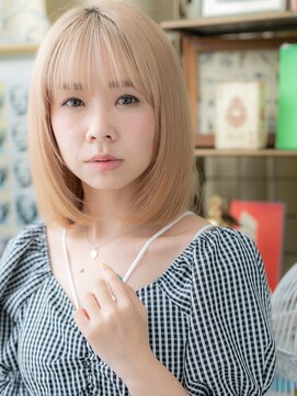 カバーヘア イヴ 戸頭店(COVER HAIR EVE) 韓国風大人ハイライト透明感前下がりボブディa戸頭20代30代40代