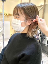 リーフ 王寺店(LEAF≠)&nbsp;インナーカラー　オレンジベージュ