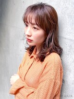 オーブ ヘアー カラ 今福鶴見店(AUBE HAIR cara) 20代・30代_面長解消ロブパーマ