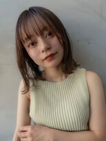 ハバナ 渋谷(HAVANA) 20代30代大人可愛いグレージュカラー斜めバングショートボブ