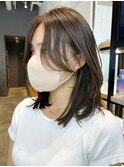 レイヤーカット_斜めバンググレージュカラー_ba413952