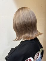 オーガニックマインド 坂戸 鶴ヶ島(organic+mind)&nbsp;透明感抜群♪ダブルカラーブリーチミルクティーベージュ