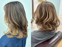 脱白髪染め～白髪染めカラー剤不使用!?テクニックを駆使した*白髪ぼかし[学芸大学/髪質改善/ケアブリーチ]