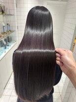 ロンドルーチェ 心斎橋(Lond luce)&nbsp;ダークアッシュ/ミディアムレイヤーカット［髪質改善/縮毛矯正］