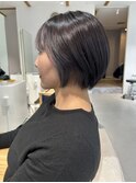 福井大和田 ショートボブ インナーカラー ホワイトグレー