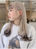 エンドカラーデザインカラー　ローライト　ブロンド