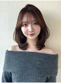 くびれミディウェーブミディアムレイヤーカット2wayバング