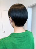 美髪ボブショートおくれ毛_ba380772