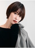 表参道大人ショートボブ顔周りレイヤーカットくびれショート30代