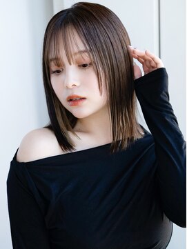 エインアンリー 明治神宮前(AIN.ANLY.) 5ミニボブ鎖骨ミディアムボブかきあげボブウルフボブパーマ小顔