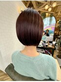 季節感ある似合わせカラー切りっぱなしボブ☆圧倒的技術のボブ