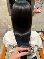 クレエ ヘアー デザイン(creer hair design)&nbsp;黒髪暗髪艶髪ブルーブラックうる艶ロング髪質改善20代30代40代