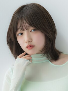 アンアミ シブヤ(Un ami shibuya) 【Un ami】レイヤーボブ/くびれボブ/オリーブブラウン　寺村佳乃