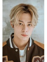 リトバイプティパ(Lit by petit-pas)&nbsp;メンズバレイヤージュ/センターパート/フェザーパーマ/