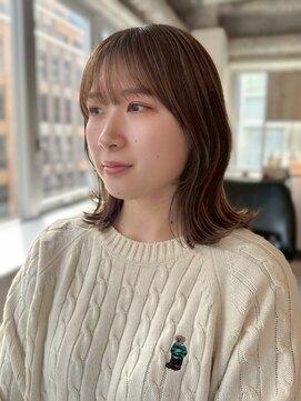 マッシュ チャヤマチ(MASHU chayamachi) 柔らか透明感/ブリーチなし/オリーブブラウン/大阪梅田