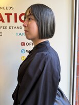 ヒントステーション(HINTSTATION)&nbsp;〈浅草 半個室〉オリーブベージュ×艶ボブ