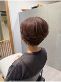 似合わせくびれショートボブ/ピンクブラウンカラー