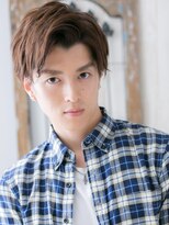 モッズヘアメン 札幌月寒店(mod's hair men) かき上げダークブラウン短髪刈り上げメンズショートr札幌月寒
