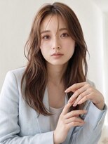 ヘアメイク アージュ 天神西通り店(HAIR MAKE age)&nbsp;大人上品 ショコラベージュ セミロング レイヤー シースルー