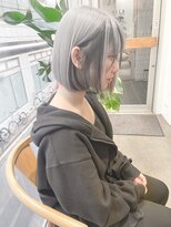 エンネ 新宿(enne) アンブレラカラー/シルバーベージュ/インナーブラック