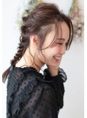 大人可愛い編み込みアレンジ &nbsp;♪