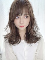 小顔っぽレイヤー（小顔オリーブカラーハイライトカラー）