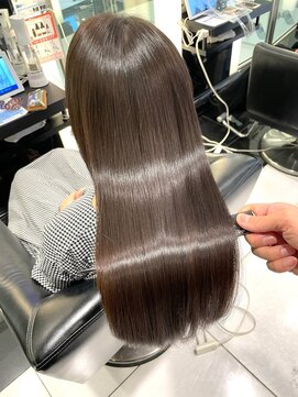 キュア 表参道(CURE) 黒髪/グレージュカラー/ココアベージュ/ヘルシーロング[表参道]