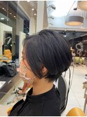  [オージュアサロン/恵比寿]透明感アッシュカラー/前下がりボブ