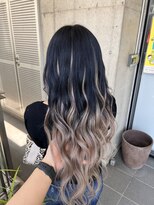 ガルボヘアー 名古屋栄店(garbo hair)&nbsp;#プルエクステ#バレイヤージュ風#ギャル#10代#20代