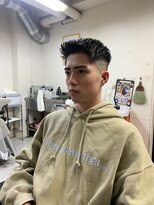 メリケンバーバーショップ フクオカ(MERICAN BARBERSHOP FUK)&nbsp;ハイライトマッシュパーマウルフアッシュブラック