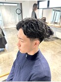ラルフカールスリックバックパーマメンズパーマフェードカット