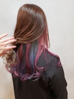 ビーオーダーズ(B-order's) バレイヤージュ×インナーカラー×ピンク&ブルー　MIXカラー