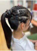 可愛いダンスヘアアレンジ